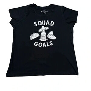 Torrid Squad Goals Black Size 3 Shirt - Taco, Tequila, Avocado, Sombrero